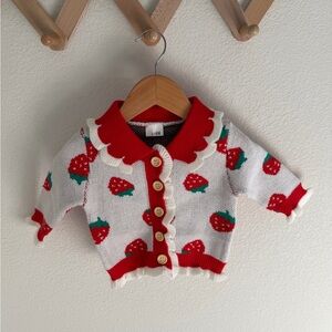 Adorable Baby Strawberry Cardigan